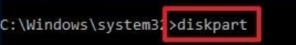 accès à diskpart à partir de cmd