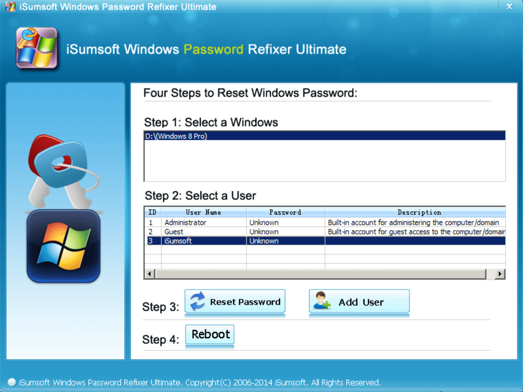 iSumsoft Windows Password Refixer (Windows) - Télécharger