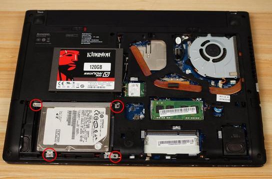  remplacement du disque SSD par un nouveau disque dur