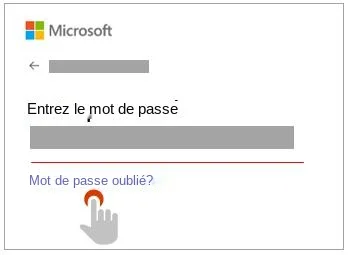 réinitialiser le mot de passe du compte Microsoft