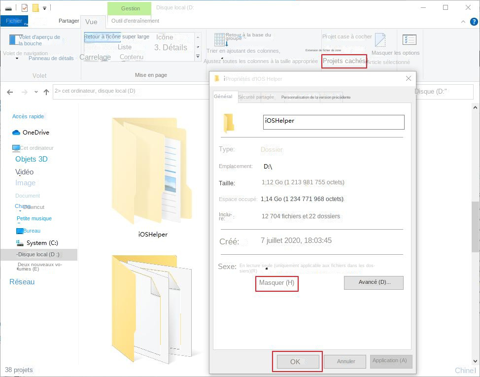 retrouver dossier supprimé windows 10