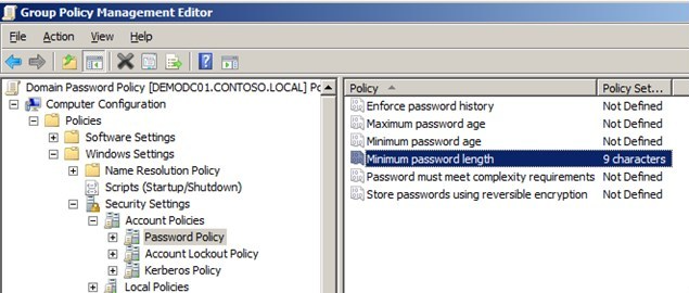 complexité du mot de passe de la stratégie de groupe Windows