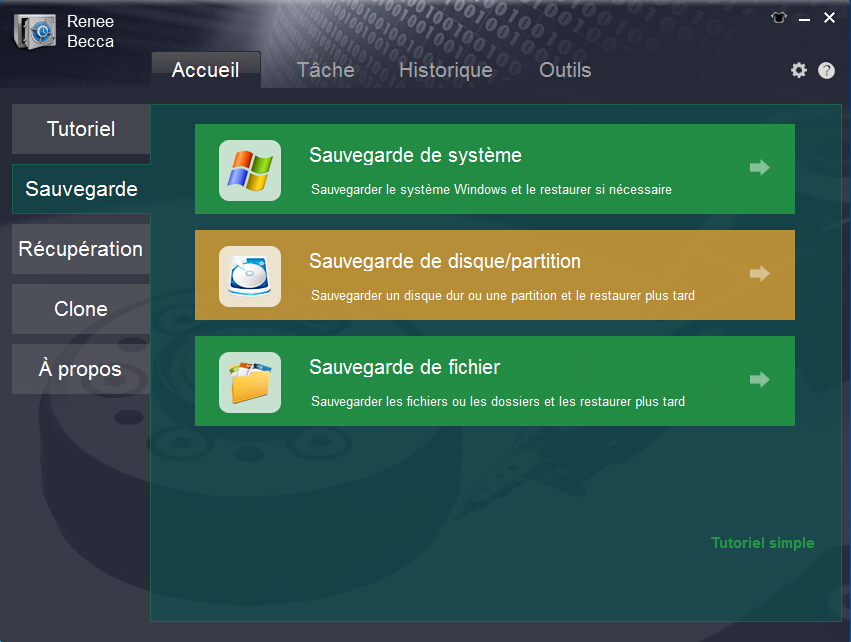 Renee Becca - Logiciel de sauvegarde de données