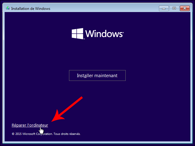 reparer l'ordinateur win10 media creation