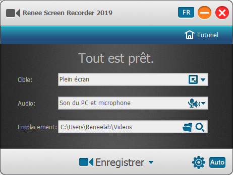 définir les paramètres pour la vidéo de sortie