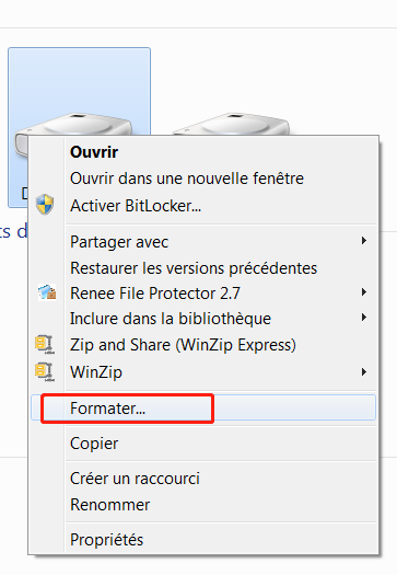 carte sd formatée dans ce pc