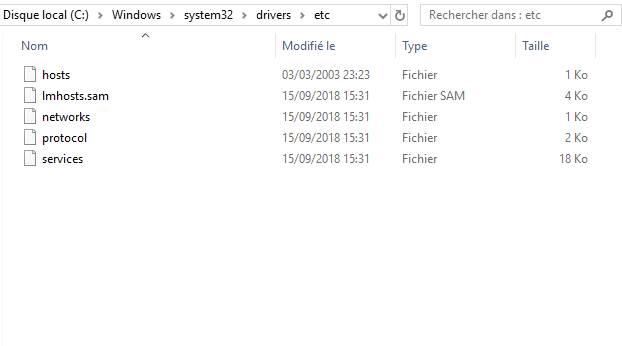 fichier hosts