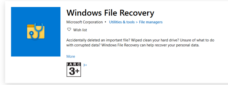 Windows File Recovery