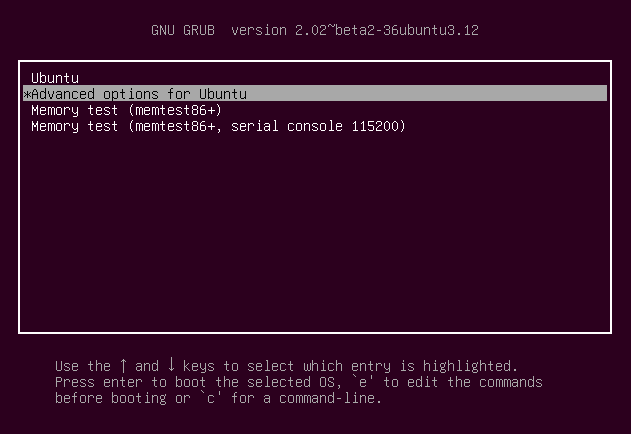 réinitialiser le mot de passe avec Ubuntu