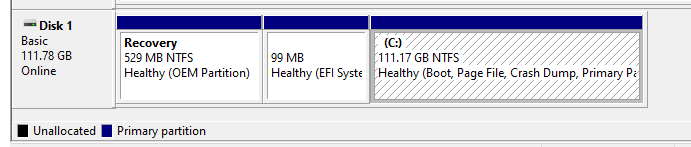 Partitions réservées et partitions système EFI